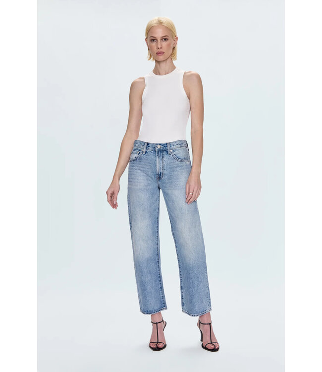 Pistola Lexi Mid-Rise Bowed Straight Jean