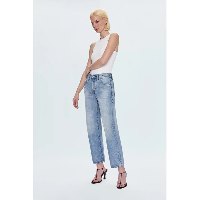 Pistola Lexi Mid-Rise Bowed Straight Jean