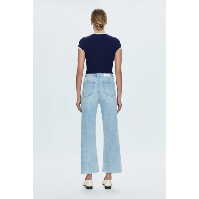 Pistola Penny Crop High Rise Wide Leg Denim