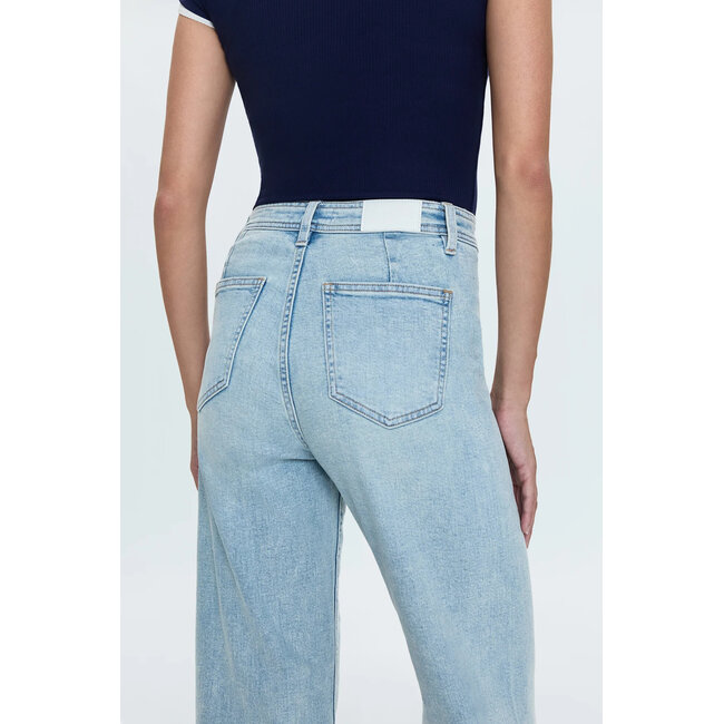 Pistola Penny Crop High Rise Wide Leg Denim