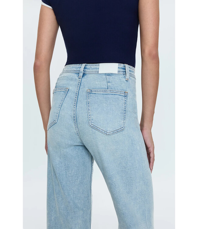 Pistola Penny Crop High Rise Wide Leg Denim
