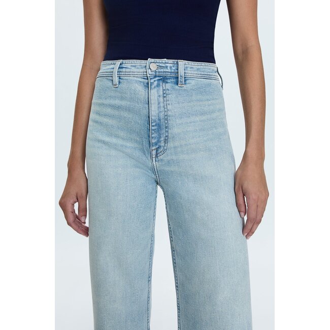 Pistola Penny Crop High Rise Wide Leg Denim