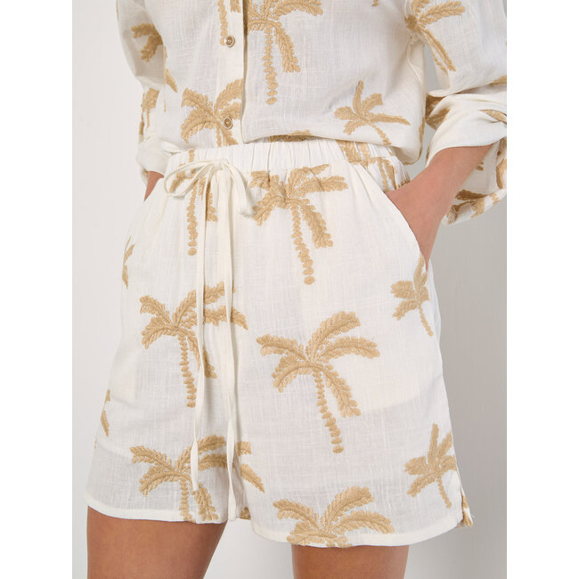 Embroidered Palm Tree Shorts