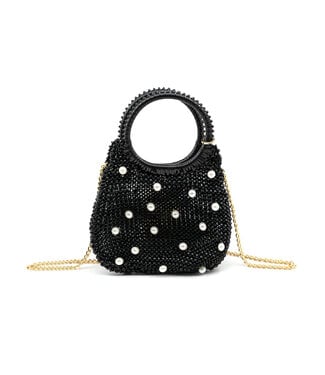 Round Handle Braided Evening Bag