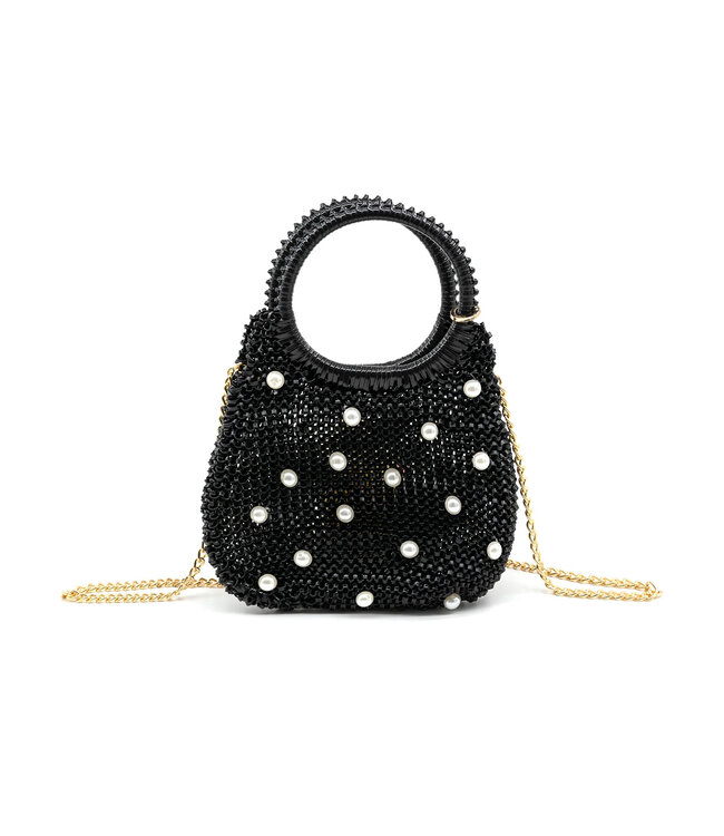 Round Handle Braided Evening Bag