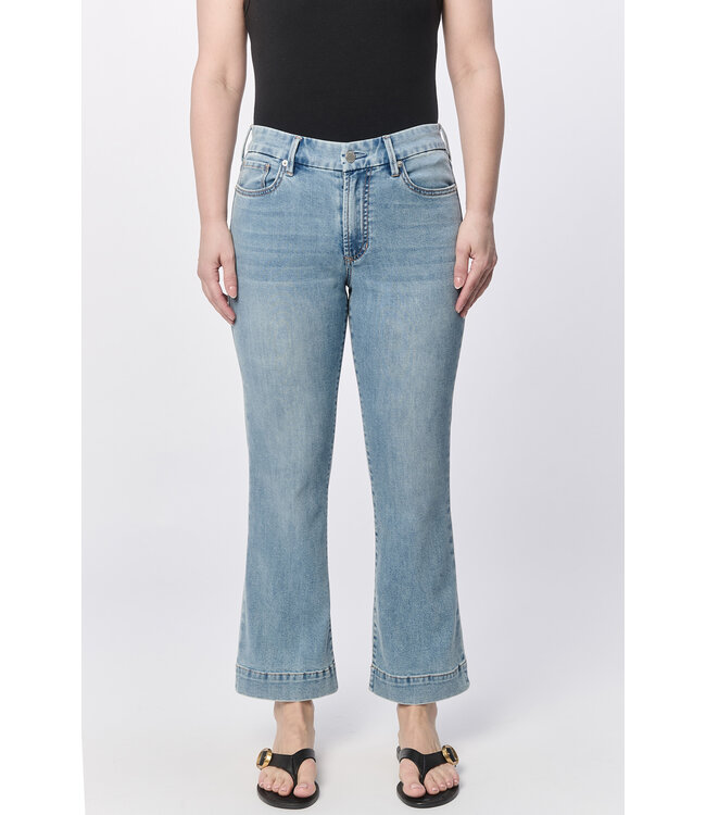 Dear John Jeanne High Rise Crop Flare Jean