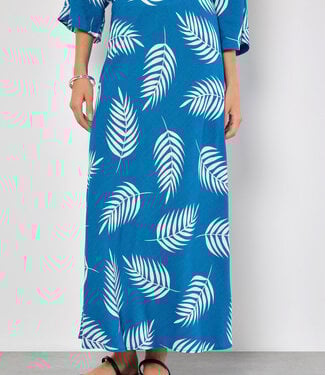 Tropical Leaf Bias Wrap Skirt