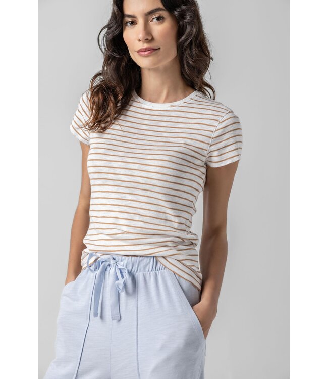 Lilla P Striped Crewneck Tee