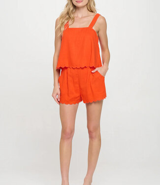 Sunset Glow Scallop Short