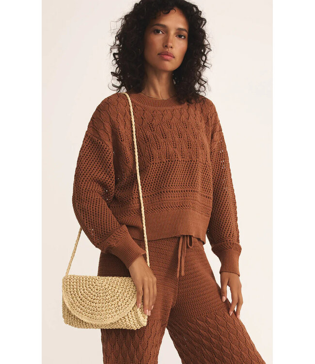 Z Supply Sand Dollar Mini Straw Bag