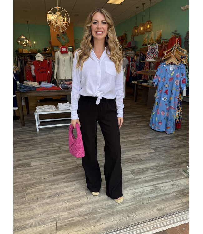 Bobi Fold Over Waist Beach Pant