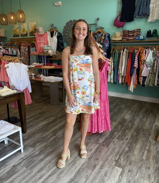 Mediterranean Daydream Mini Dress