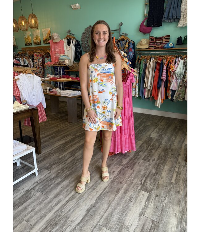Mediterranean Daydream Mini Dress