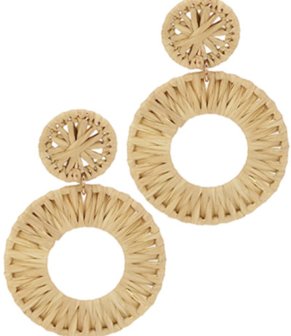 Ratan Double Circle Link Earrings