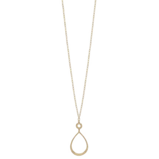 Teardrop Pendant & Glass Necklace
