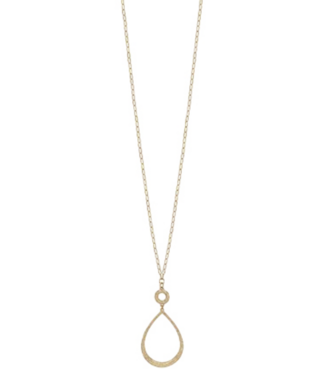 Teardrop Pendant & Glass Necklace