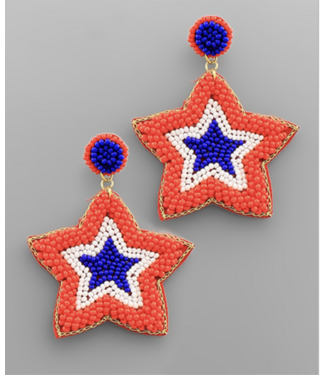 Patrotic Star Earrings