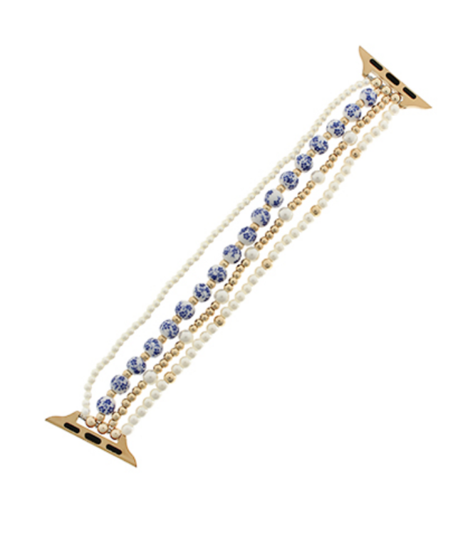 Ceramic & Pearl Watch Band