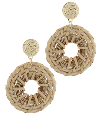 Rattan Ring Earrings
