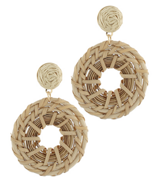 Rattan Ring Earrings