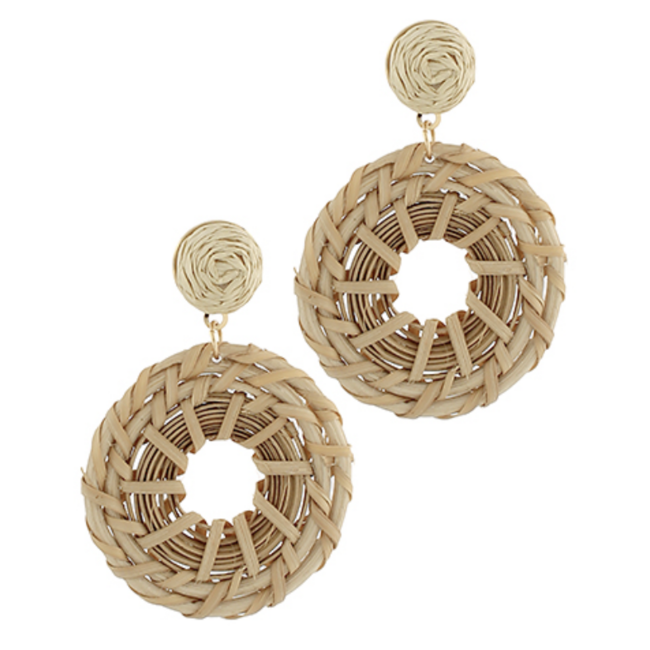 Rattan Ring Earrings