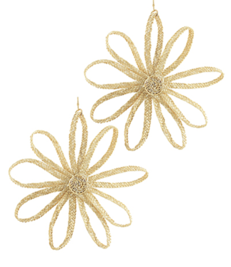 Flower Raffia Earring