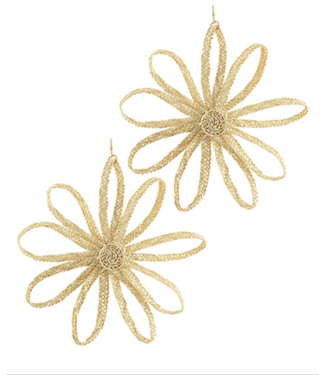 Flower Raffia Earring
