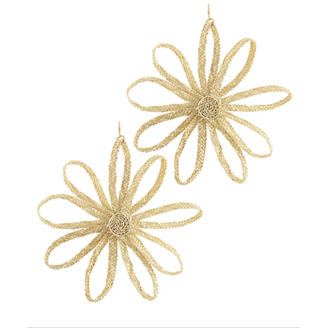 Flower Raffia Earring