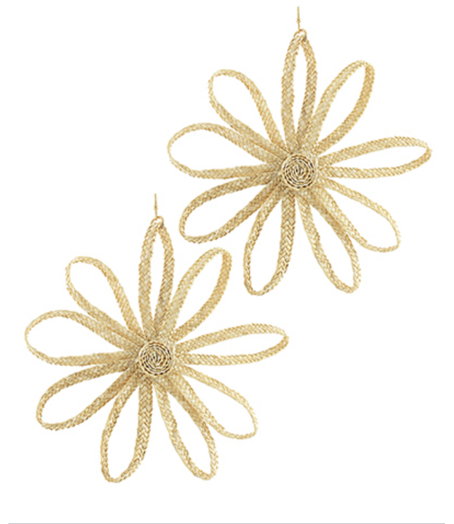 Flower Raffia Earring