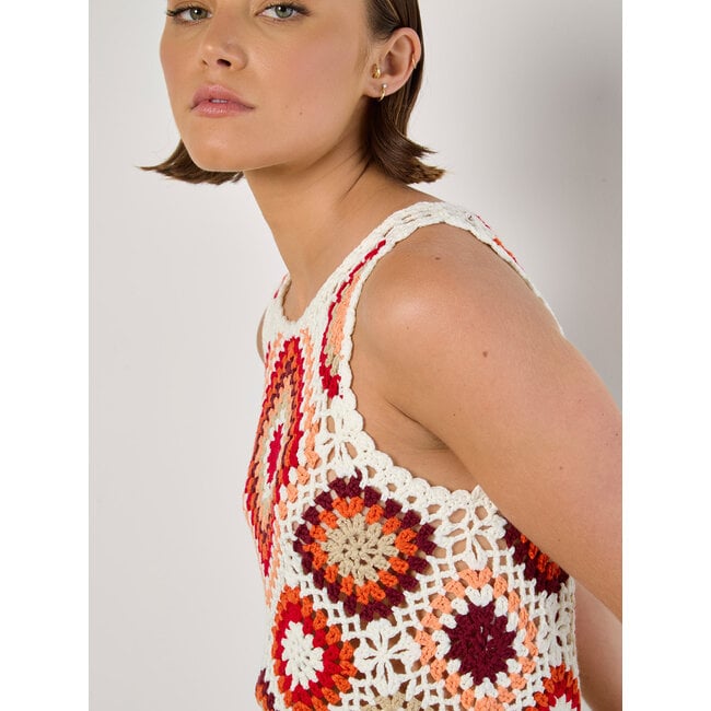 Diamond Crochet Vest Crop Top