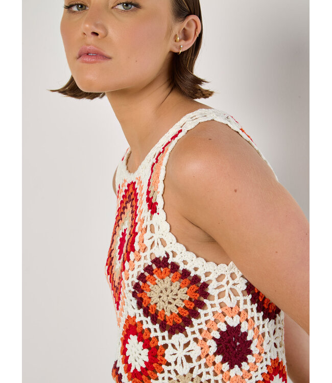 Diamond Crochet Vest Crop Top