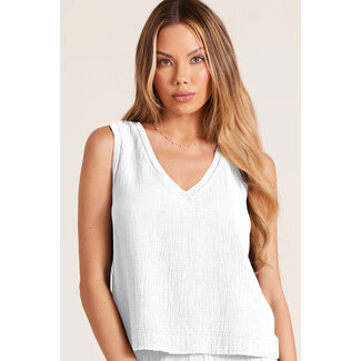 Bobi Rib Mix V-Neck Tank