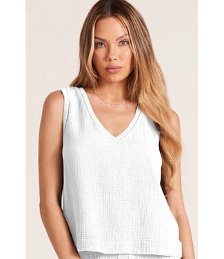 Bobi Rib Mix V-Neck Tank