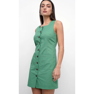 Greylin Silani Button Font Mini Dress