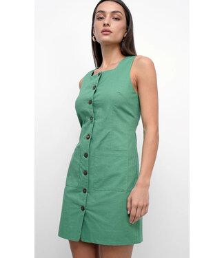Greylin Silani Button Font Mini Dress