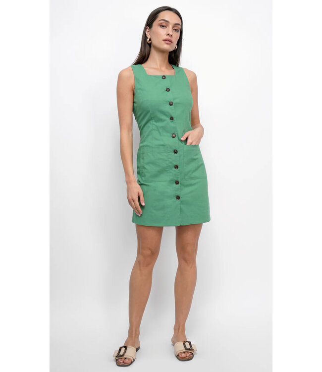 Greylin Silani Button Font Mini Dress