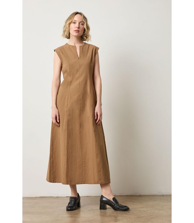 Lilla P Twill Princess Seam Maxi Dress