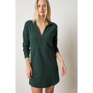 Lilla P Split Neck Collared Dress