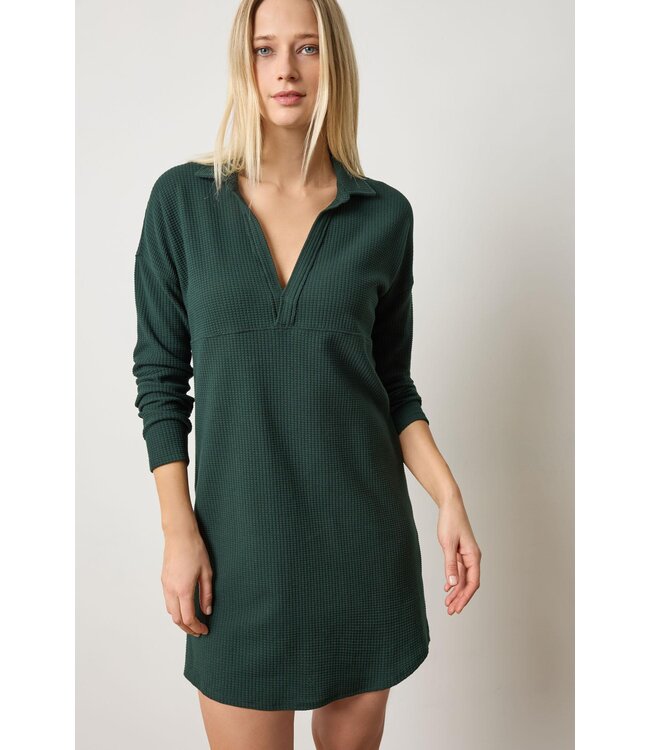 Lilla P Split Neck Collared Dress