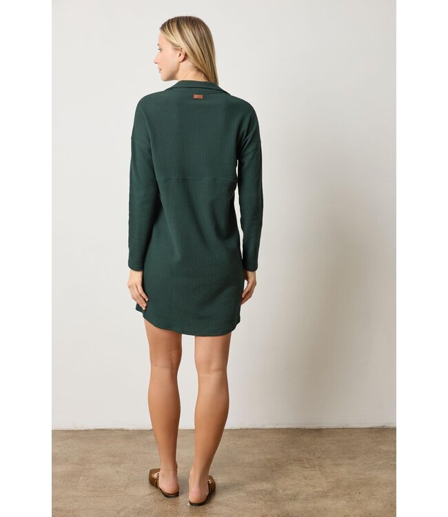 Lilla P Split Neck Collared Dress