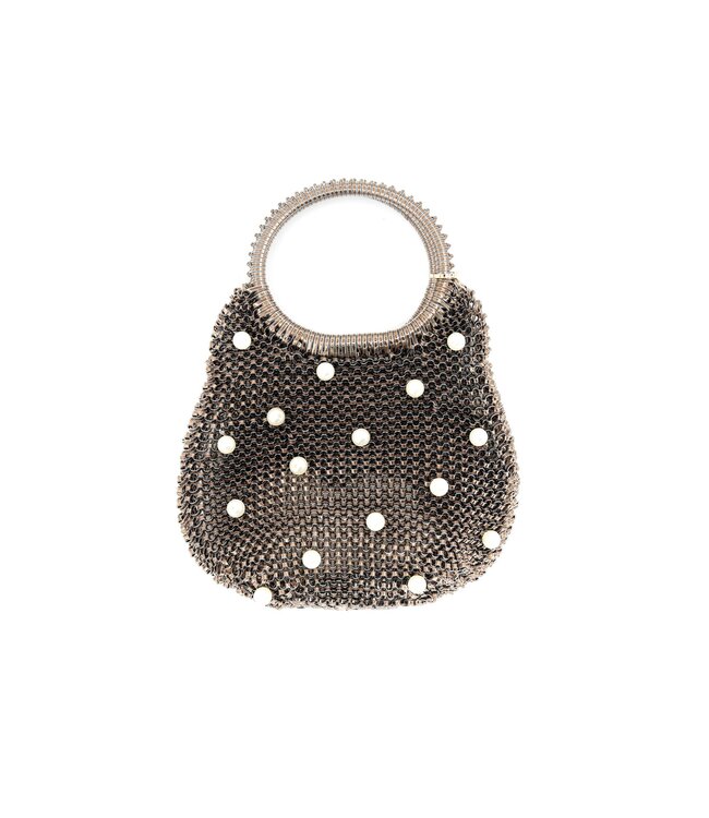 Round Handle Braided Evening Bag