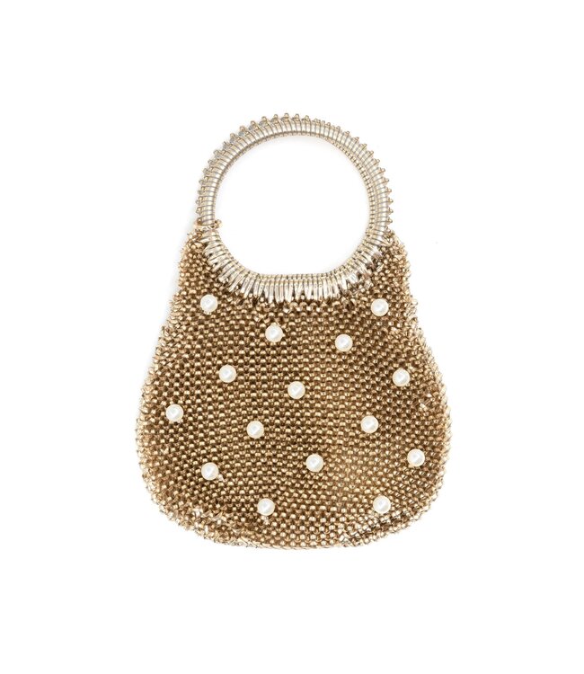 Round Handle Braided Evening Bag