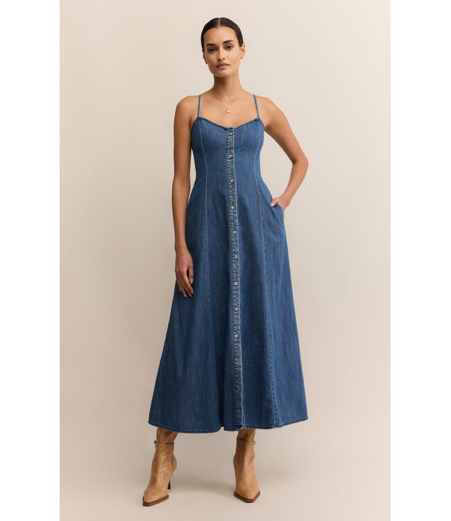 Z Supply Angel Eyes Denim Midi Dress