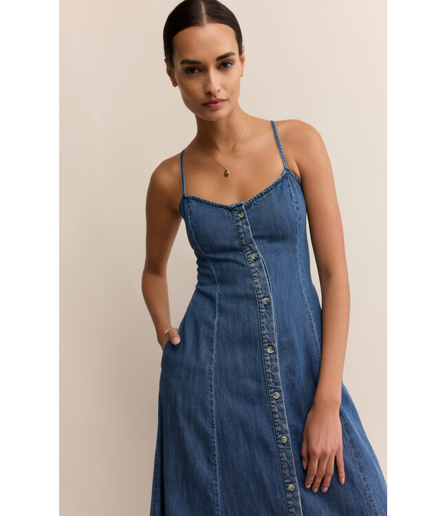 Z Supply Angel Eyes Denim Midi Dress