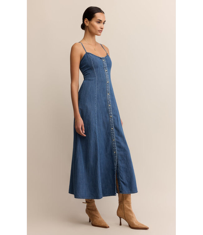 Z Supply Angel Eyes Denim Midi Dress