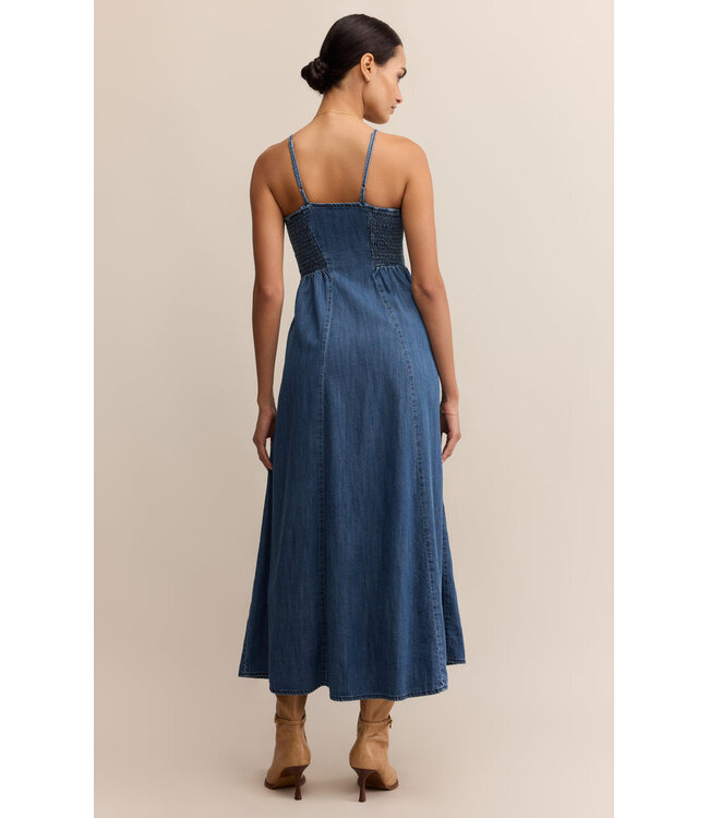 Z Supply Angel Eyes Denim Midi Dress