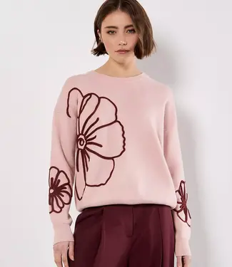 Cornelli Emb Flower Sweater