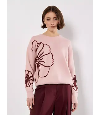 Cornelli Emb Flower Sweater