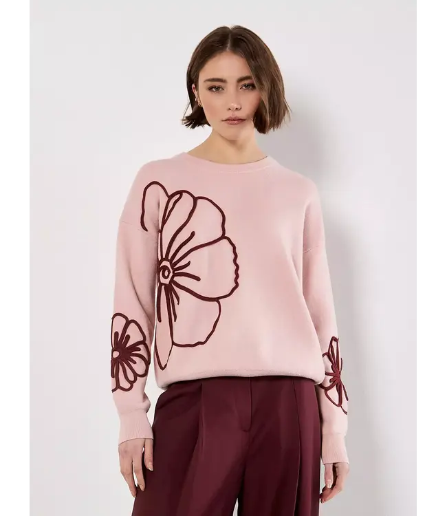 Cornelli Emb Flower Sweater