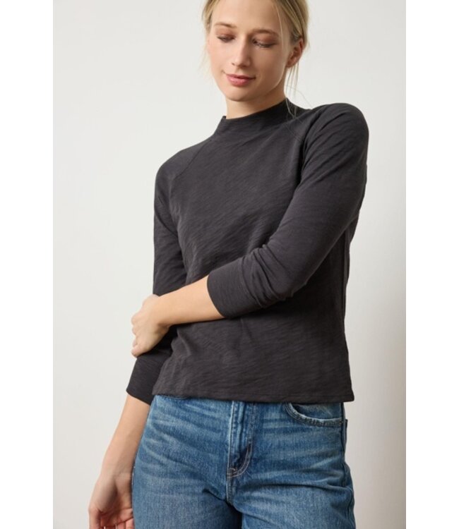 Lilla P 3Q Sleeve Raglan Mock Neck
